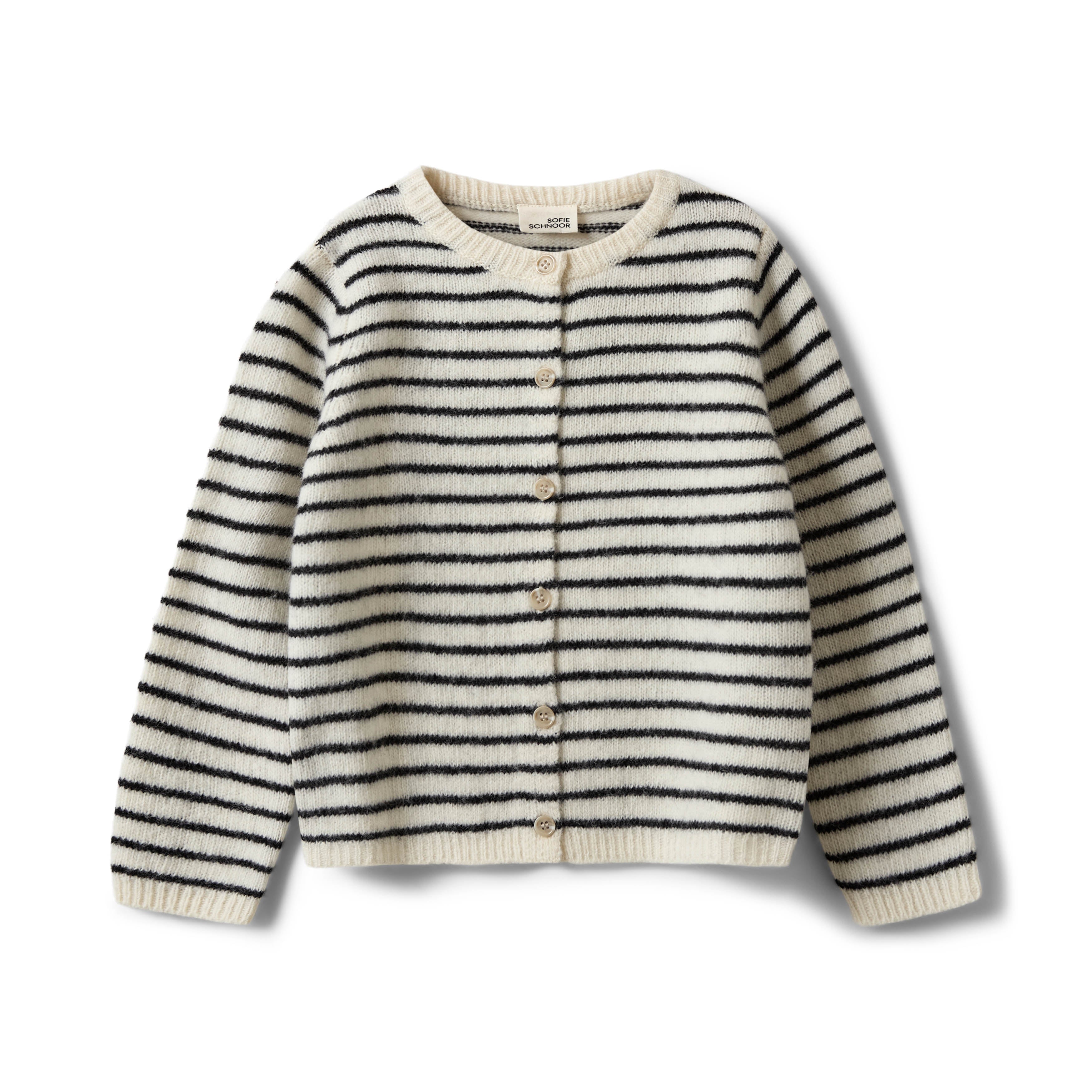 Wool cardigan CisseKB with stripes - 100% wool - Sofie Schnoor