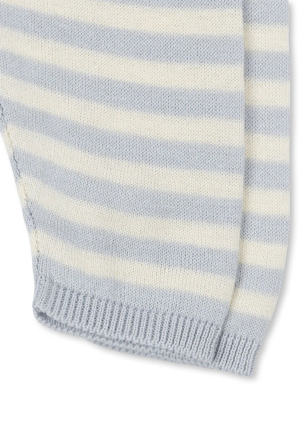 Dungebreid broekje - Venti Knit Leggings - Gray Dawn/Blauw - Biologisch Katoen - GOTS - Konges Sløjd - close up