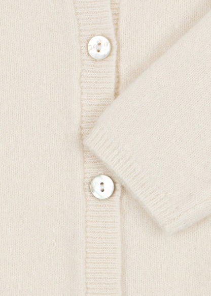 Savora Cardigan - Antique White - Wool Baby Cardigan - Wool - Konges Sløjd