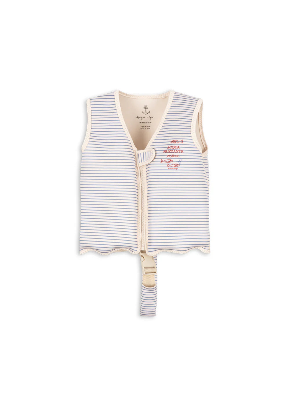 Ellis zwemvest - Stripe Bluie - Neopreen - Konges Sløjd - voorkant