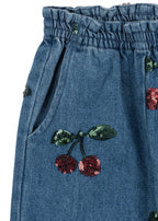 Magot Pailletten Broek – Cherry Sequin – Biologisch Denim – Konges Sløjd