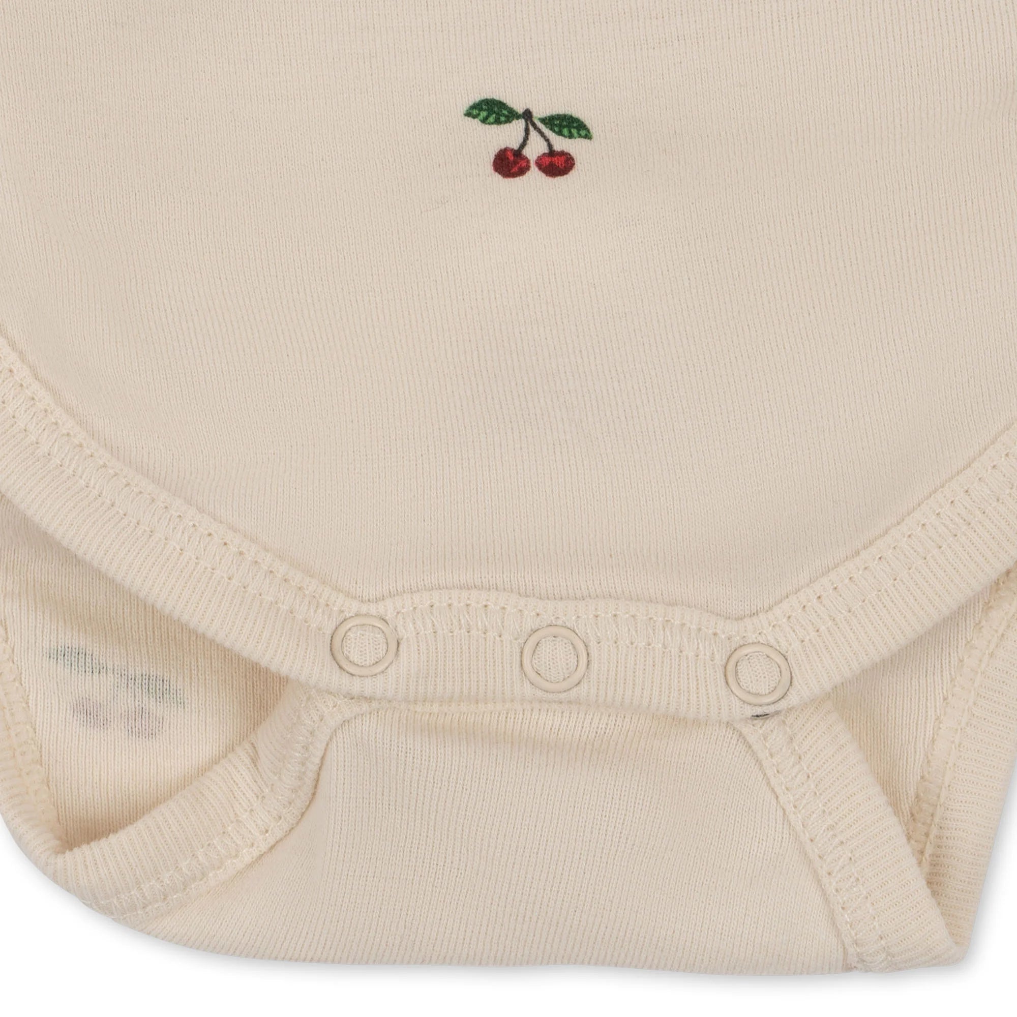 Minnie Romper - Amour Rouge met Rode Hartjes - Pointelle - Biologisch Katoen - GOTS - Konges Sløjd - close up