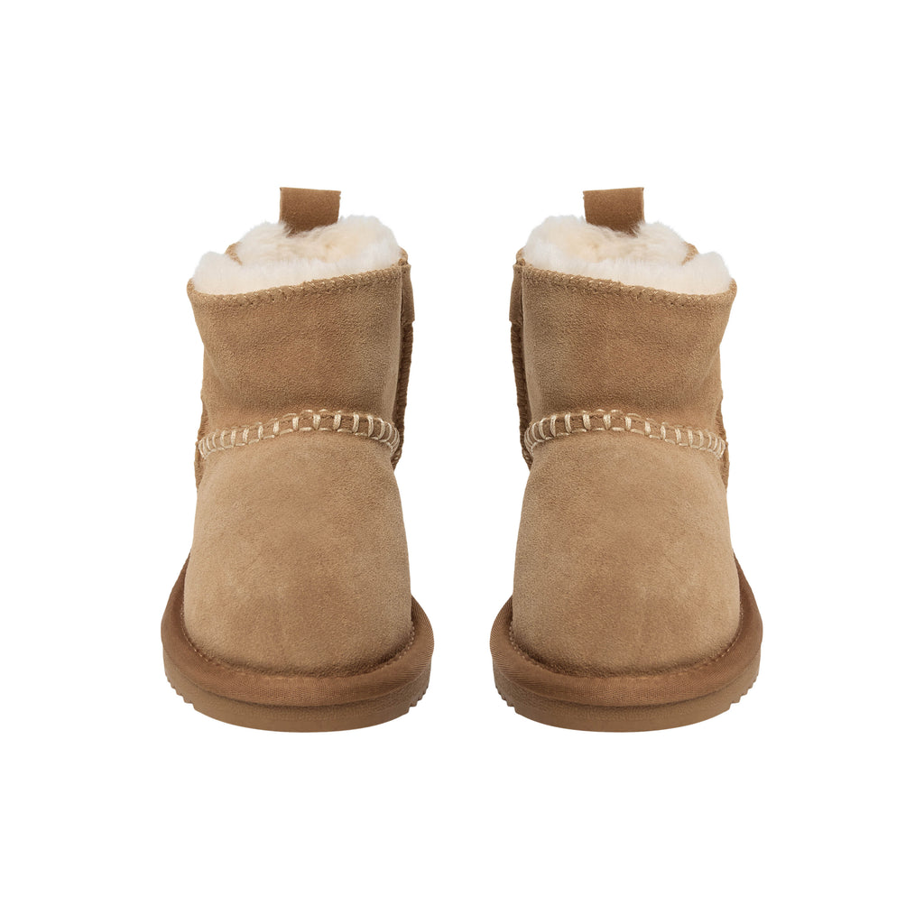 Wolgevoerde kinderschoenen ValeKB - Suède - Tan & Dark Brown - Sofie Schnoor