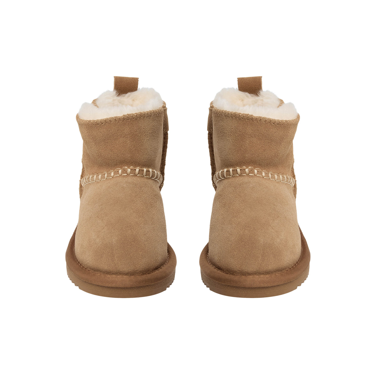 Wolgevoerde kinderschoenen ValeKB - Suède - Tan & Dark Brown - Sofie Schnoor