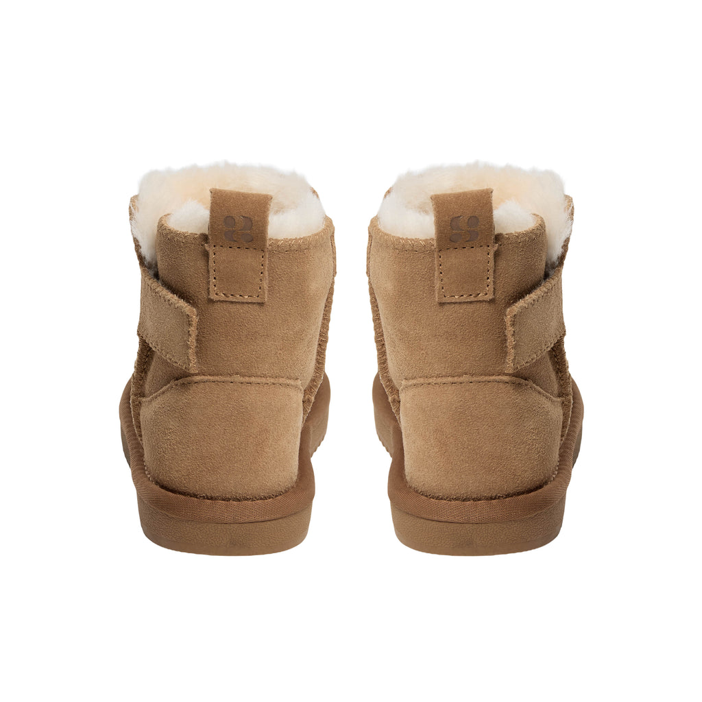 Wolgevoerde kinderschoenen ValeKB - Suède - Tan & Dark Brown - Sofie Schnoor