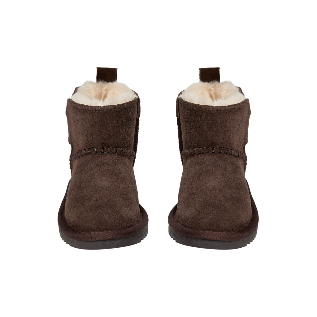Wolgevoerde kinderschoenen ValeKB - Suède - Tan & Dark Brown - Sofie Schnoor