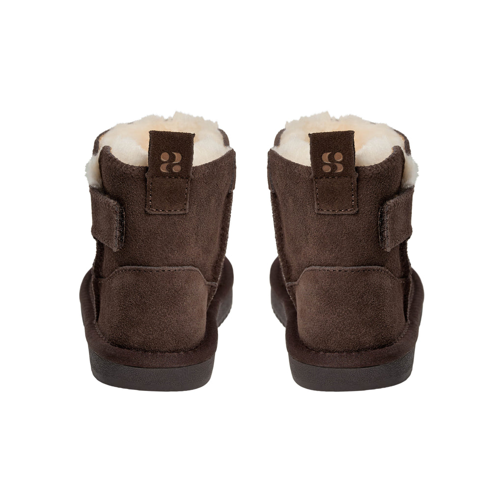 Wolgevoerde kinderschoenen ValeKB - Suède - Tan & Dark Brown - Sofie Schnoor