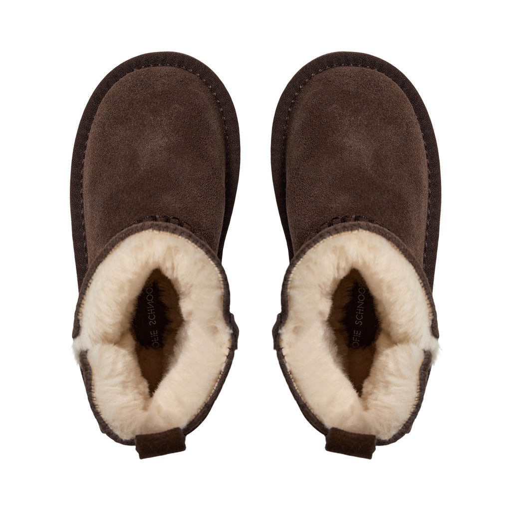 Wolgevoerde kinderschoenen ValeKB - Suède - Tan & Dark Brown - Sofie Schnoor