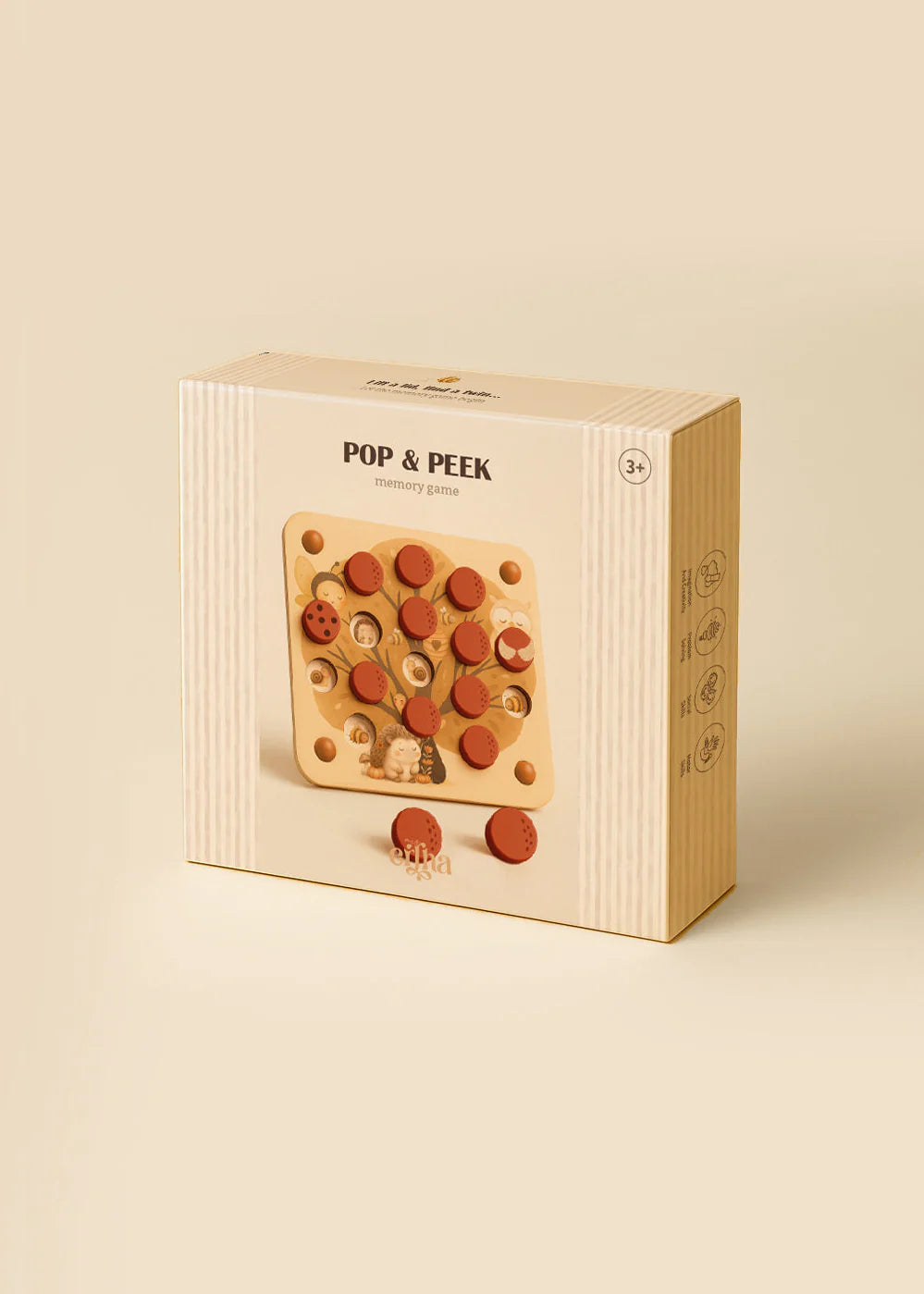 Pop & Peek - Memory spel - Houten speelgoed - Mrs Ertha - verpakking - afbeelding 2
