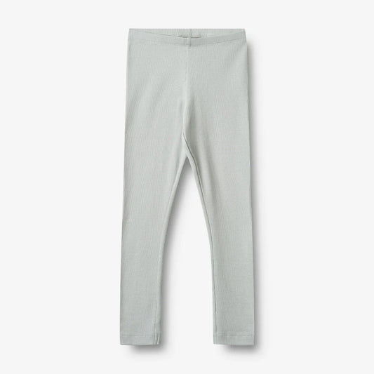 Wheat - Rib Leggings Maddy - Soft blue - Organic cotton
