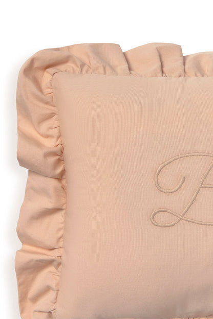 Baby Cushion – Sierkussen met borduursel – Rose & Matcha – 32 × 22 cm – Lorena Canals