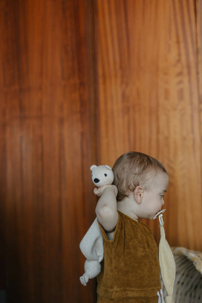 Schnuffeltuch Teddy Tokki - Merinowolle - HVID