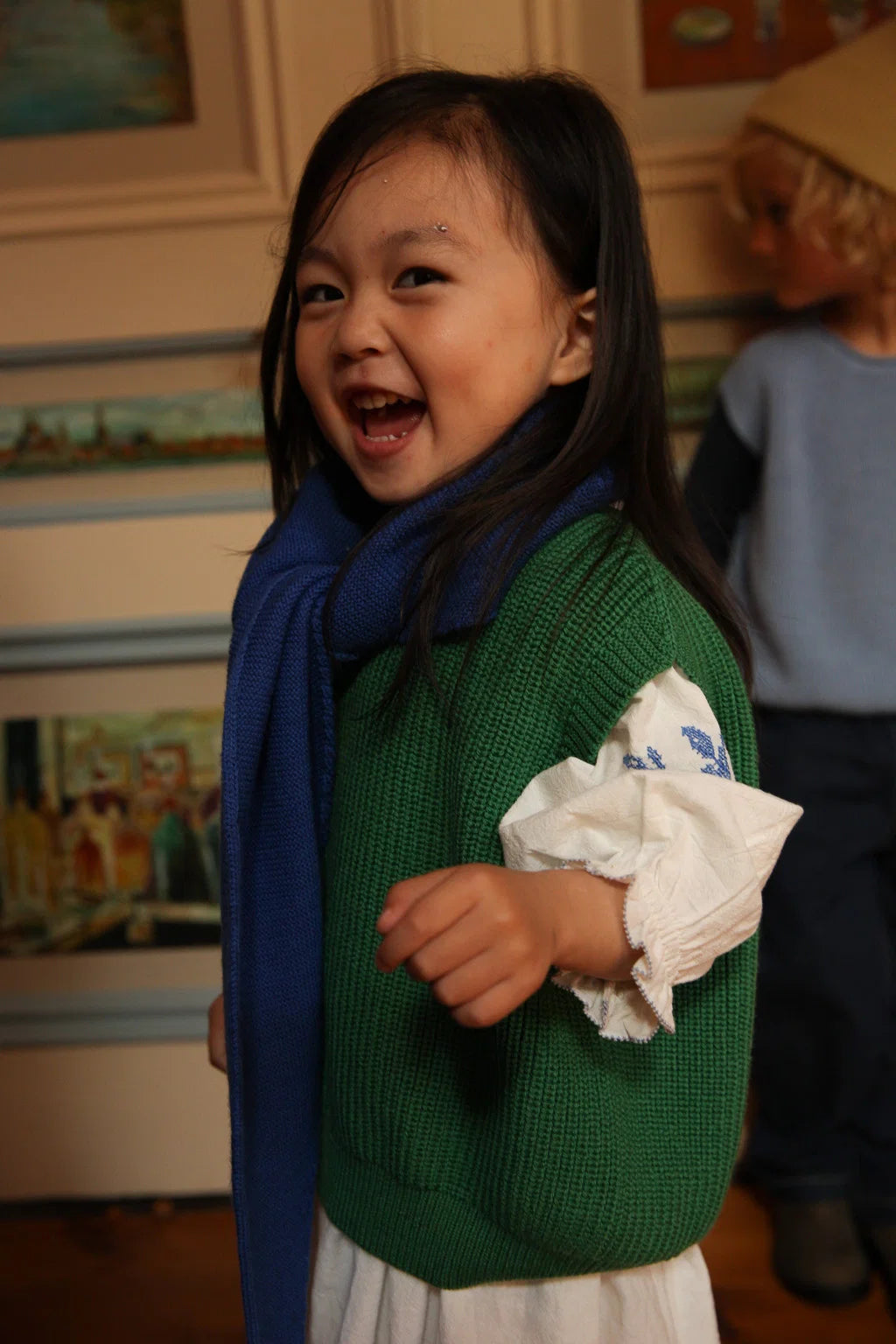 Vest Harvey Kids - 100% extra fine Italiaanse merino wol - HVID