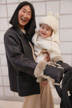 Toast Puffmuff – Luxury Merino Sheepskin Stroller Footmuff – BINIBAMBA