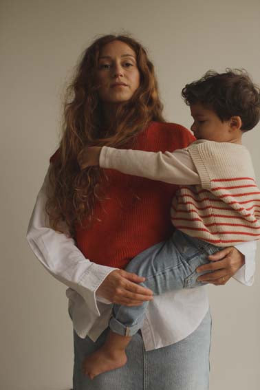 Vest Harvey Kids - 100% extra fine Italiaanse merino wol - HVID