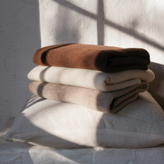 Baby Blanket Wool Fleece - Babydeken met festonsteek - Engel Natur