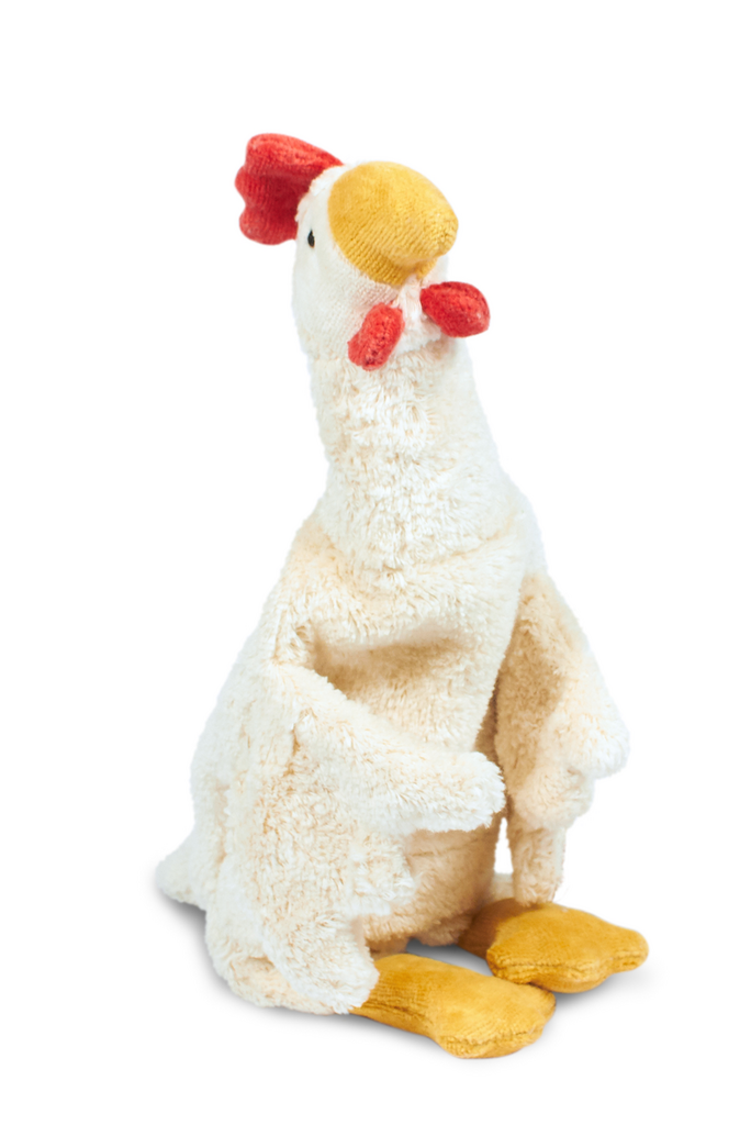 Cuddly Animal - Chicken Small White - Wärmekuscheltier Huhn - Bio-Baumwolle/Wolle - Senger Naturwelt