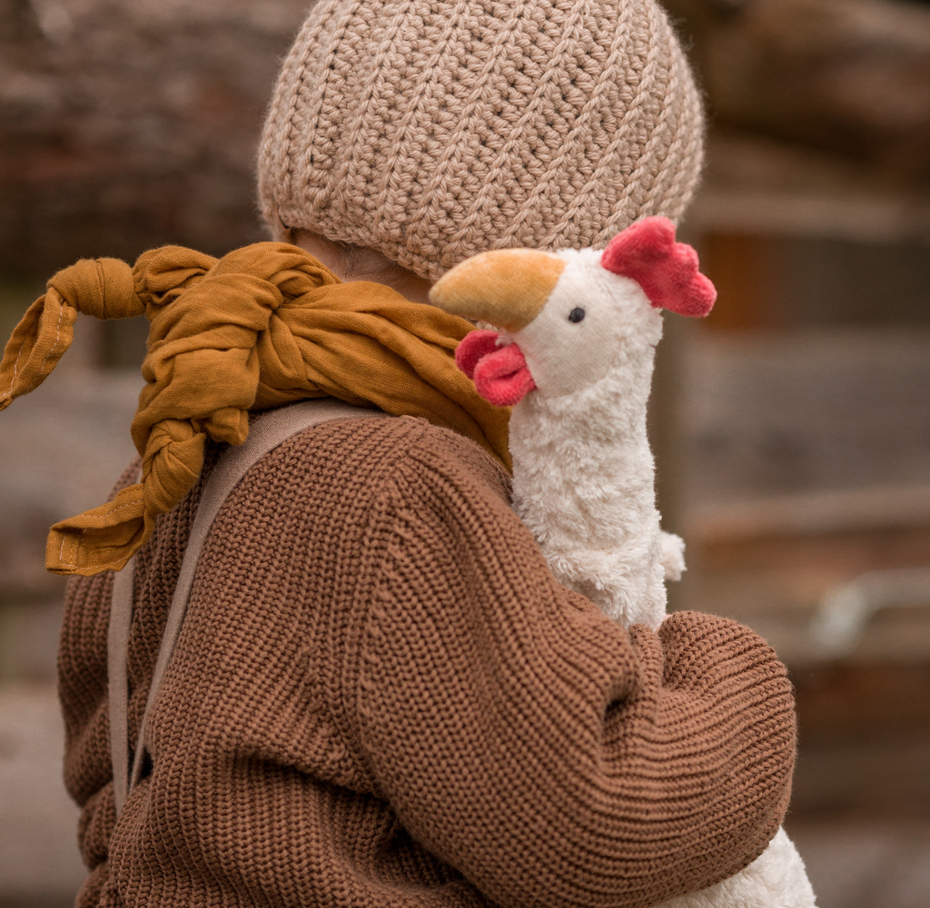 Cuddly Animal - Chicken Small White - Wärmekuscheltier Huhn - Bio-Baumwolle/Wolle - Senger Naturwelt