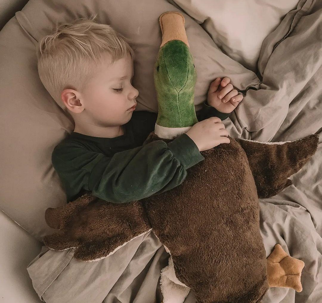 Cuddly Animal Duck Large - Großes Wärmekuscheltier Ente - Bio-Baumwolle & Wolle - Senger Naturwelt