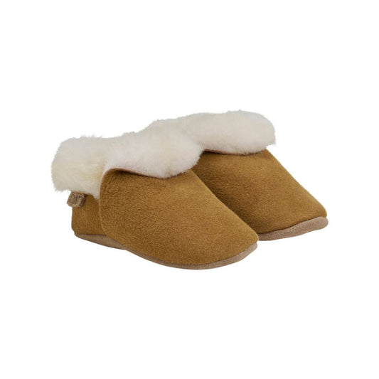 Krabbelschuhe Teddy - Wildleder - Camel - Huttelihut