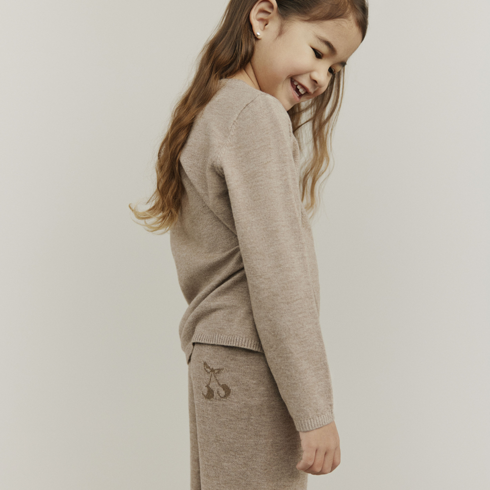 Fine-knit trousers Lova - Brown mélange - Sofie Schnoor
