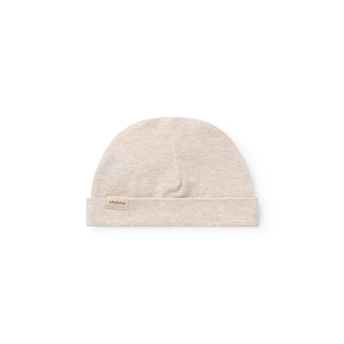 MarMar Copenhagen Aiko Modal Beanie – zacht babymutsje van biologisch katoen en TENCEL Modal met opvouwbare rand voor newborn beige melange