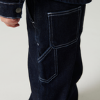 Wijde spijkerbroek - Organic Pocket Jeans wide fit - 100% biologisch Raw Denim - Copenhagen Colors - detail van broekzak