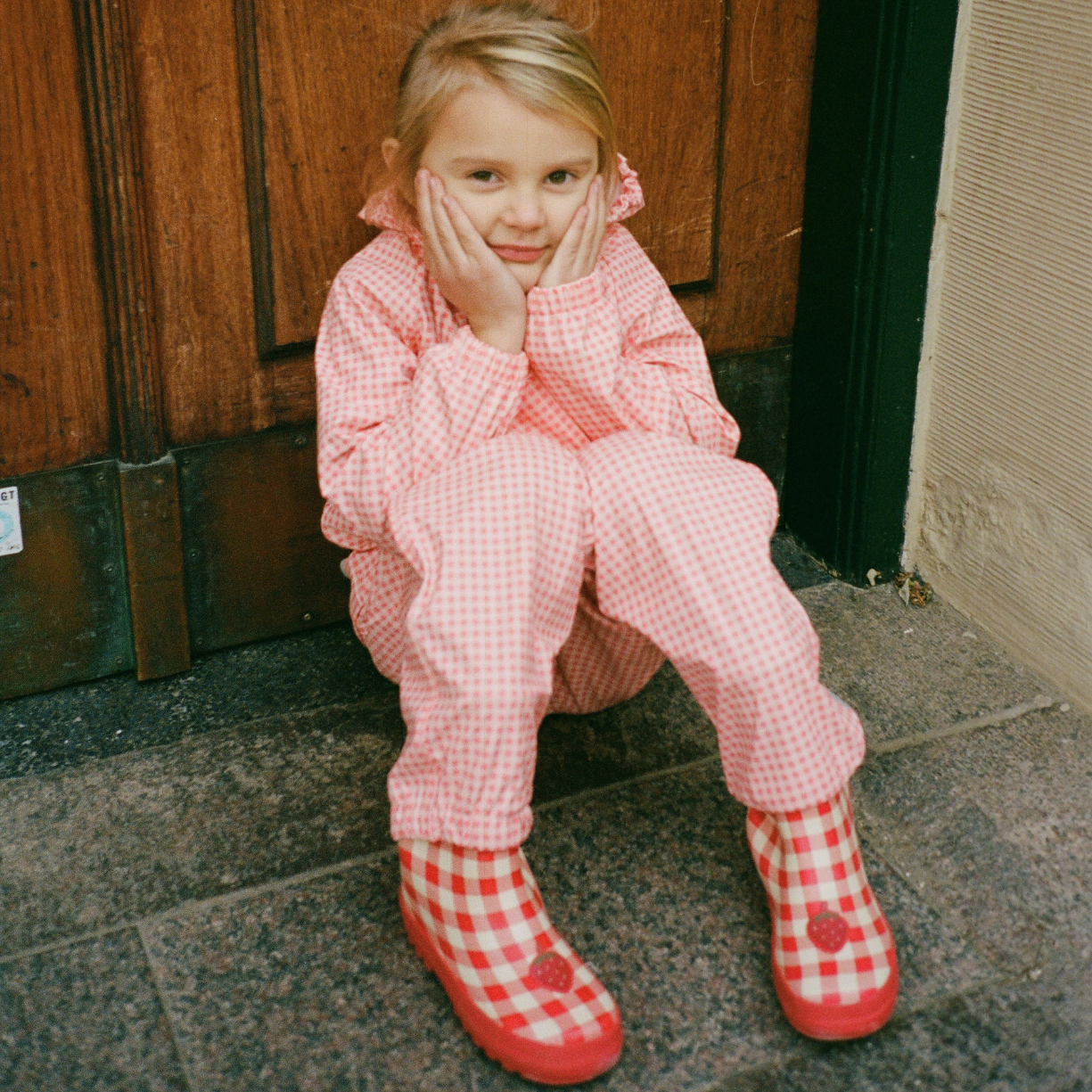 Regenlaarzen Misty – Berry Gingham – Rubber – Flöss