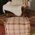 Handloom Pouf - Rose - 40 × 40 × 20 cm - Lorena Canals - productfoto - afbeelding 4