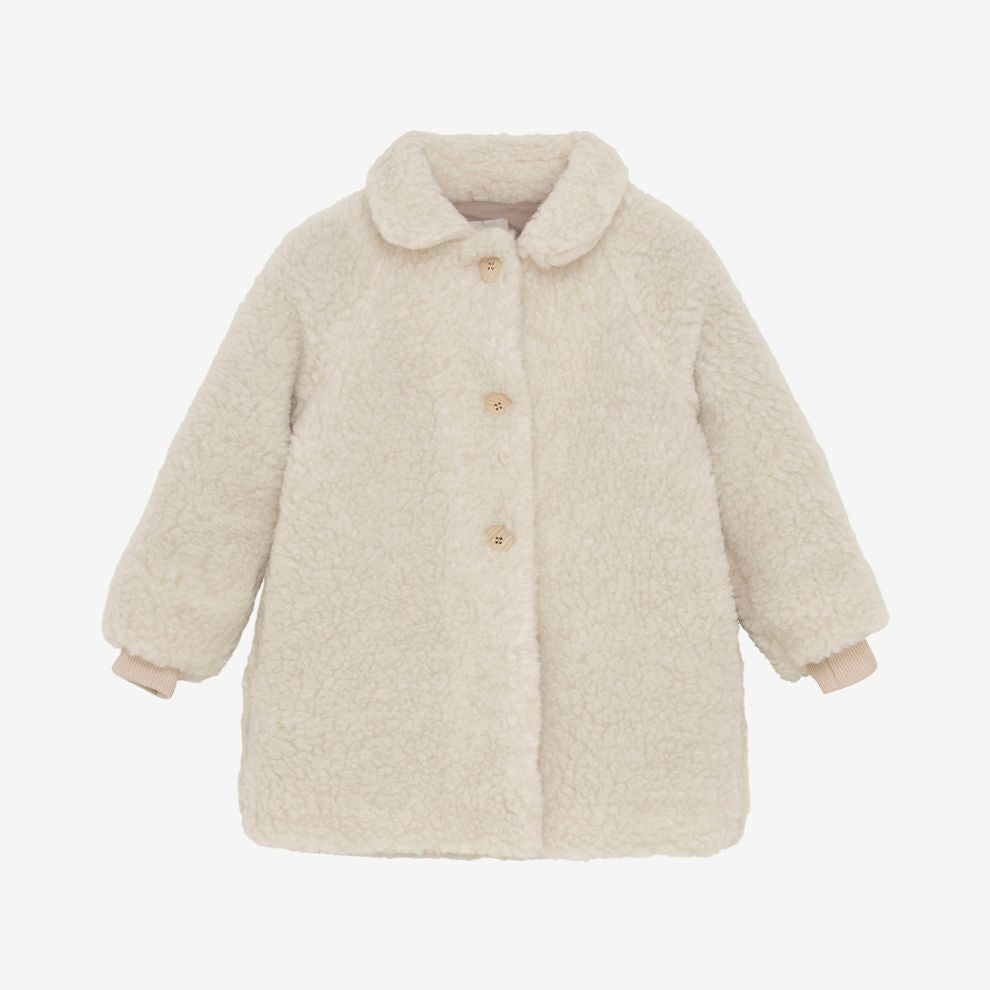Teddy coat - Merino wool - Cement/beige - Huttelihut