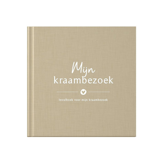 Baby guestbook - My maternity visit - Linen Taupe - Fyllbooks