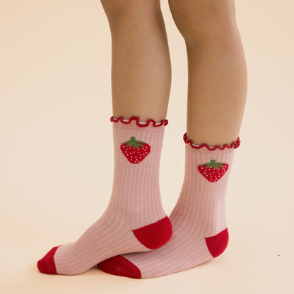 Sokken Vigga - Wit/roze - Katoenmix - 2 pack - Flöss