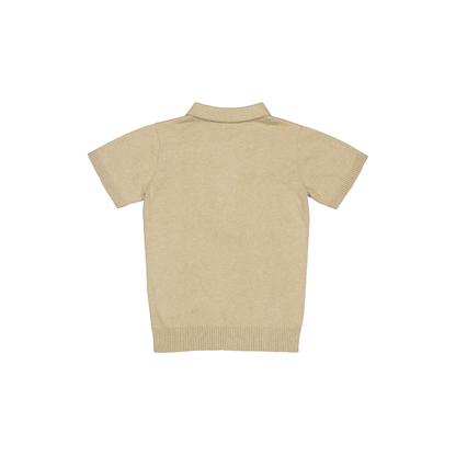 Fine-knit polo shirt Benny - Cotton - Beige - Levv Labels