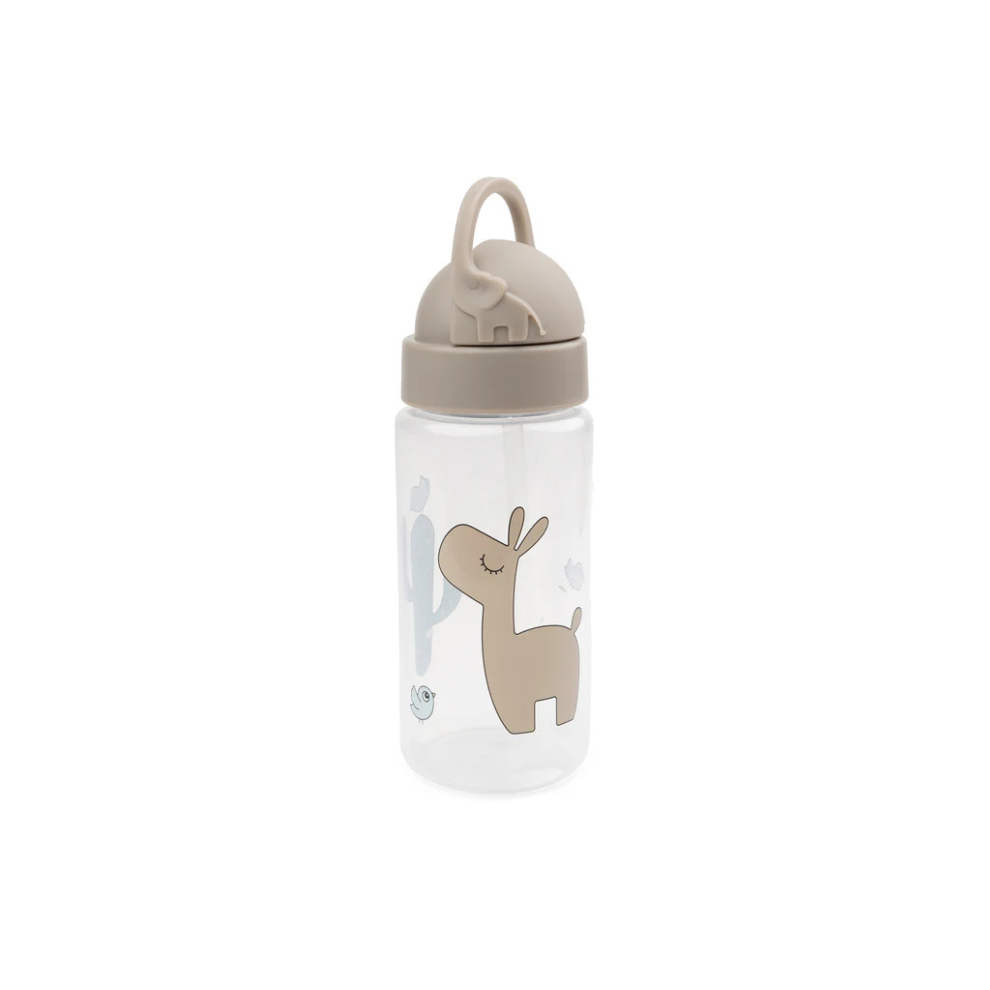 Drinkfles met rietje - Straw bottle - Tiny farm - Sand/Lalee - 350 ml - Done by Deer - productfoto - afbeelding 2
