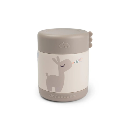 Thermo bewaarbeker - Insulated food jar - Celebration - Sand - 300 ml - Done by Deer