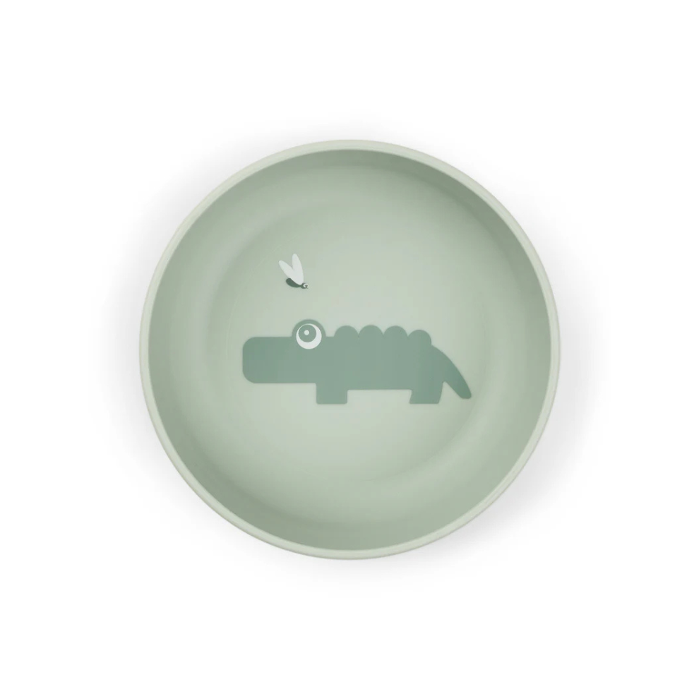 Anti-slip bowl - Foodie bowl - 0+ months - Croco - Green - Done by Deer