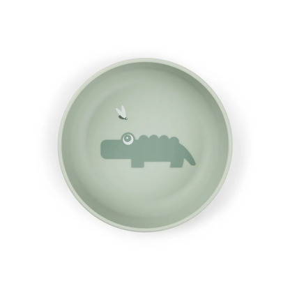 Anti-slip bowl - Foodie bowl - 0+ months - Croco - Green - Done by Deer