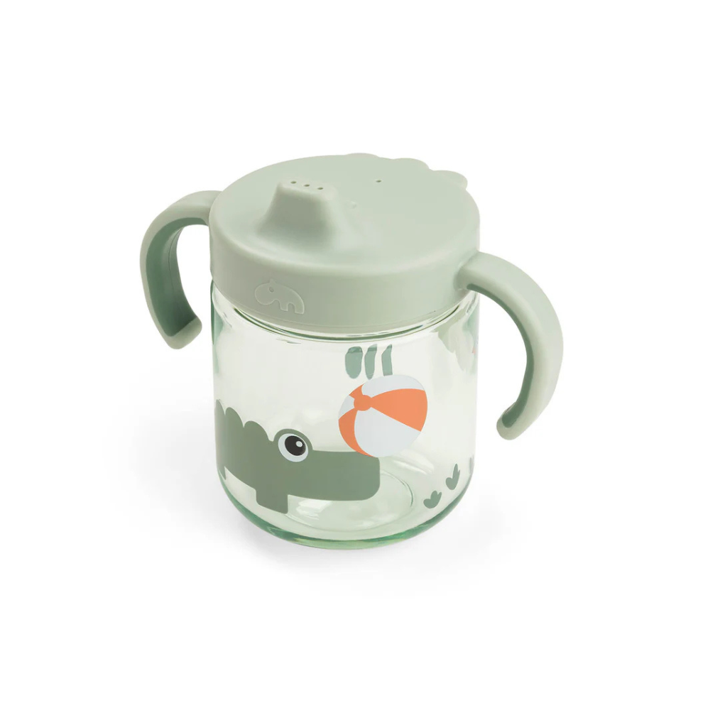 Oefen beker - Learning spout cup 2-handle - Playground - Green - Done by Deer - productfoto