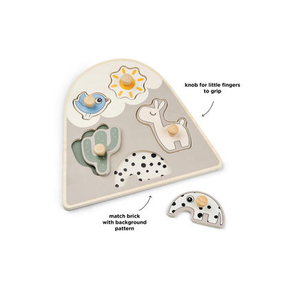 Jigsaw puzzle - Peg puzzle - Lalee - Sand - Done by Deer