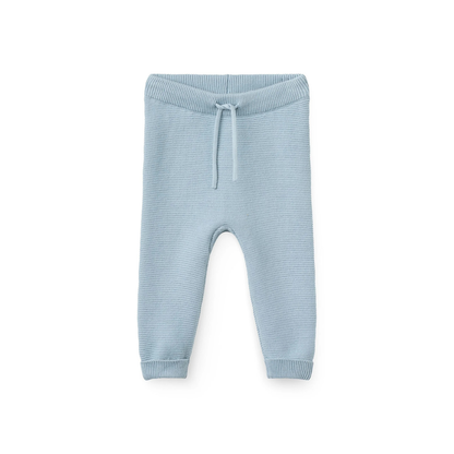 Gebreid broekje - Cotton Baby Leggings -  Biologisch katoen - Blauw/Dusty Blue - Copenhagen Colors