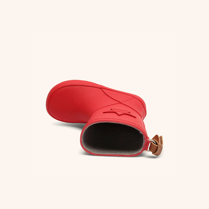 Natuurrubber regenlaars Star - Rood/Red - Bisgaard
