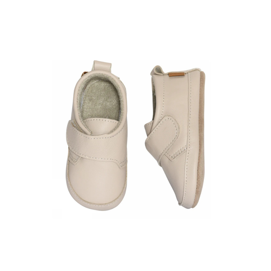Leren baby slofjes - Classic leather slippers - Oxford tan - Melton