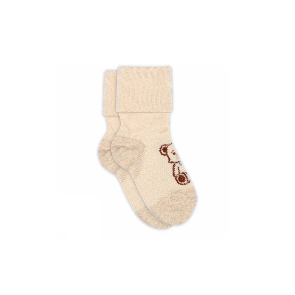 Baby sokjes - Teddy/Beertje - Bamboe mix - Beige/Ecru - MP Denmark - productfoto - afbeelding 2