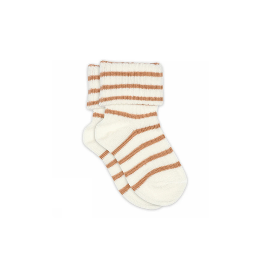 Striped socks - Bamboo/cotton - Kalli baby sock - Apple Cinnamon - MP Denmark