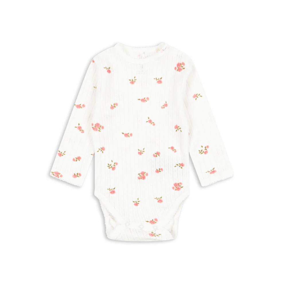 Minnie Romper - Bonderose Big - Pointelle - Organic Cotton - GOTS - Konges Sløjd