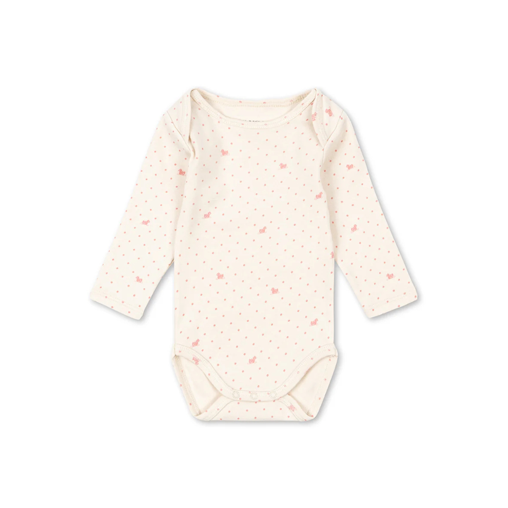 Bello Due LS Body - Lago Rosa - Long Sleeved Bodysuit - Organic Cotton & Modal - Konges Sløjd