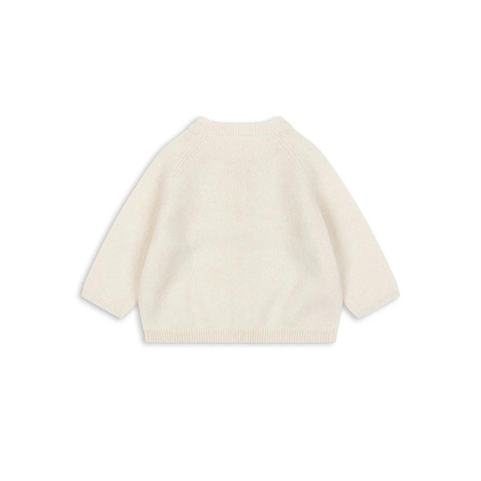 Savora Cardigan - Antique White - Wool Baby Cardigan - Wool - Konges Sløjd