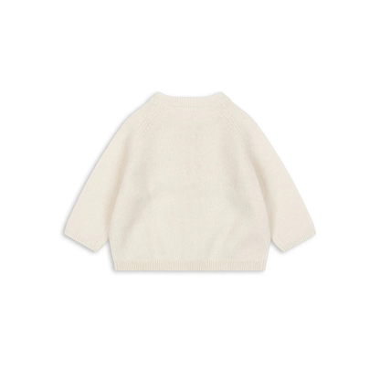 Savora Cardigan - Antique White - Wool Baby Cardigan - Wool - Konges Sløjd