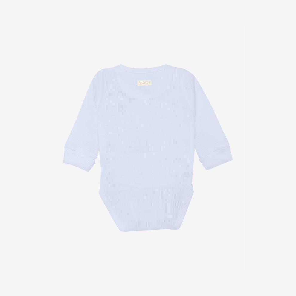 Overslagromper - Biologisch katoen - Wrap Body Long Sleeve - Arctic Ice - GOTS - Fixoni - voorkant