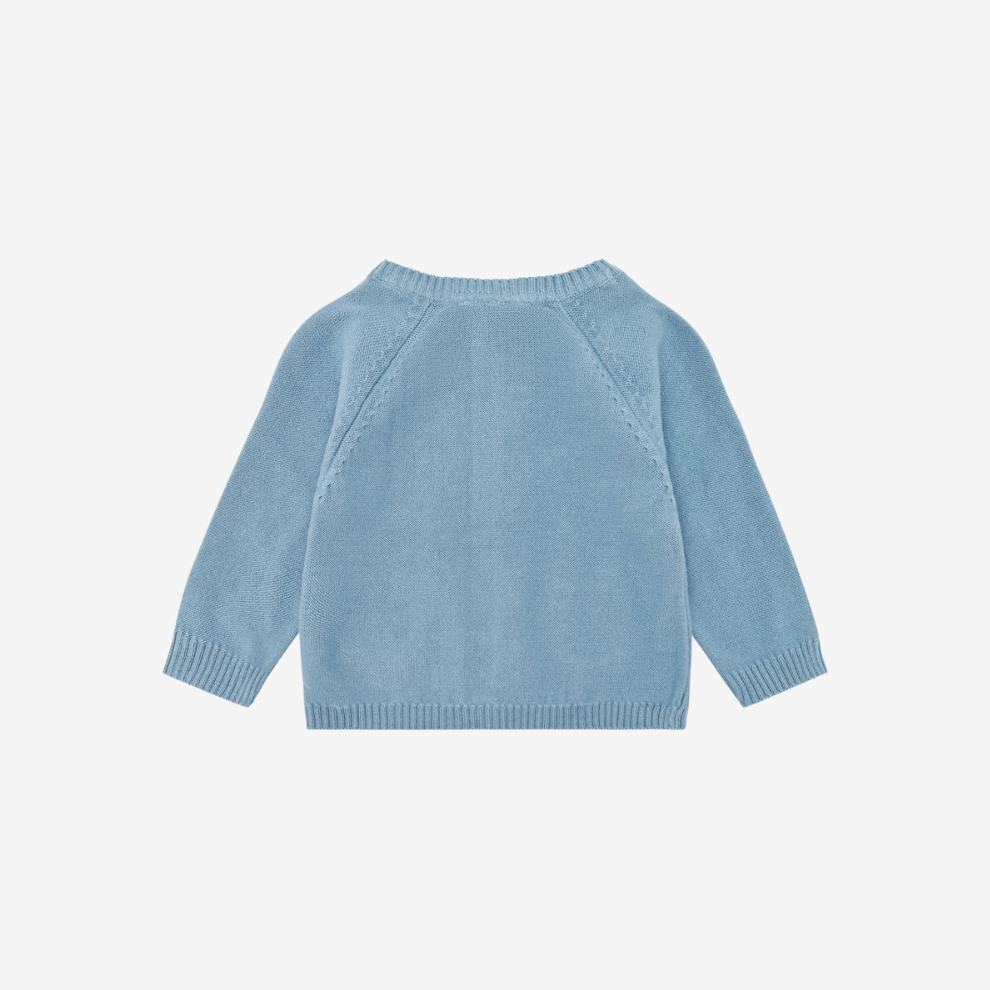 Fixoni Gebreid Baby Vestje - Biologisch Katoen - Knit Cardigan - Mountain Spring - GOTS - Fixoni - productfoto - afbeelding 2